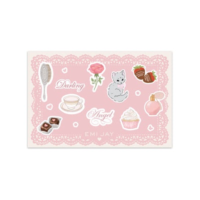 Pink Chantilly Sticker Set