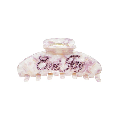 Custom Big Effing Clip in Rose Shell with Emi Jay in Lavender