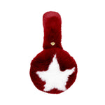 Sugar Muffs in Red Currant side view with EJ charm