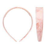 Wide Starlet Headband in Pink Chantilly front and side view